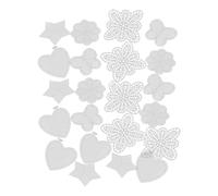 Alipis 25 pièces Plastic Mesh Canvas Set For DIY Cross Stitch Embroidery With Butterflies Stars Hearts Petals Shapes Creative Hand Weaving For Beginners And Home Decoration