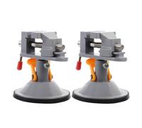 Alipis 2pcs Mini Étau de Table à Ventouse Portable Base Pivotante 360°, Pince Métallique en Alliage D'aluminium pour Petits Espaces et Projets de Bricolage
