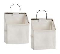 Alipis 2pcs Organisateur de Porte Suspendu Mural en Coton Grandes Poches Latérales et Grosse Poche Principale, Fiable et Facile à Utiliser Maison