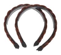 Alipis 2pièces Bandes Tressées pour Cheveux Accessoires de Coiffure avec Dentelle Bandeaux pour Cheveux Larges Adaptés à Diverses Occasions