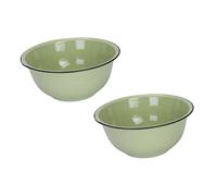 Alipis 2pièces Bols Émail Vintage Épais Rétro Pour Maison Bols Soupes Salades Multifonctions