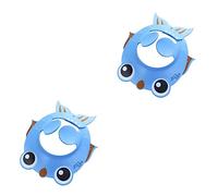 Alipis 2pièces Bonnet De Bain Ajustable Pour Motif Poisson Des Yeux Oreilles Pour Bain Coupe De Cheveux Bleu