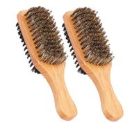 Alipis 2pièces Brosse à Barbe Pour Homme Portable Lisseur Double Fonction Soin Barbe Démêlage Coiffage