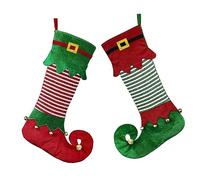 Alipis 2pièces Chaussettes De Noël Décoratives Lot de Cadeaux pour Sapin De Noël Et Décoration Festive