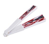 Alipis 2pièces Éventails Pliables Américains Lot de Décorations Patriotiques pour Juillet et Autres Événements Légers et Faciles à Transporter