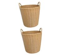 Alipis 2pièces Panier De Rangement Tressé Panier à Linge Multifonctionnel Pour Vêtements Jouets Et Plus Petite