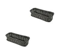 Alipis 2pièces Panier Rectangulaire Imitation Rotin Tissé Multifonctionnel Pour Cuisine Et Maison Pour Rangement De Et Snacks