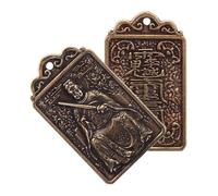 Alipis 2pièces Pendentif Amulette de Style Chinois Année du Dragon Décoration Suspendue Porte-clés Délicat pour Créations Artisanat