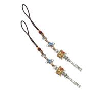 Alipis 2pièces Pendentif Om Bouddhiste Roue De Prière De Pour Voiture Et Décoration Feng Shui Protection