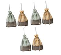 Alipis 3 Ensembles Buggy Fruits Et Légumes Pliable pour Le Stockage des Aliments Produire des Bol De Fruits Organisateurs De Voyage en Maille Cordon Polyester 2 Pièces * 3