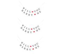 Alipis 3 Ensembles Guirlande Décorative Papier Will You Marry Me Banderole de Mariage Accessoire Photo Décoration pour Proposition de Mariage Célébrations Spéciales