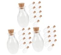 Alipis 3 Ensembles Pot De Sable Bouteilles d'eau Entonnoir Bouteille Verre Bouteille en Verre Bottines Bocal en Verre Pot De Stockage en Verre Liège Transparent 10 Pièces * 3