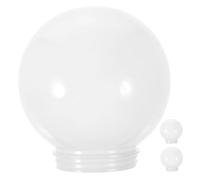 Alipis 3 pièces Abat-jour Globe Lampadaire Extérieur Acrylique Milky avec Col Fileté Lot pour Clôture Murale Patio Jardin Résistant Aux Intempéries