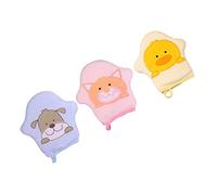 Alipis 3 Pièces Accessoires De Bain En Éponge Pour Garçon Fille Motifs Dessin Animé Couleurs Assorties Doux Et Sûr Pour Peau