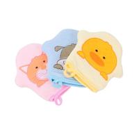 Alipis 3 pièces Accessoires de Bain Garçon Fille Cartoon Doux pour Exfoliation Corps Garçon Fille Accessoires Bain Garçon Fille Microfibre Moussants 3pcs Jaune Bleu Rose