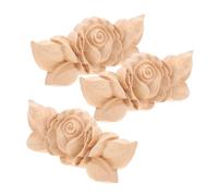Alipis 3 pièces Appliques Sculptées Décoration Murale et Mobilier Détail Élégant pour Miroir Porte Plafond Armoire Lit et Banc Facile à Installer Massif