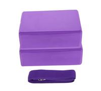 Alipis 3 pièces Blocs de Yoga Mousse EVA avec Sangle Étirement pour Débutants Soutien et Amélioration des Postures Flexibilité Accessoires Fitness Portables