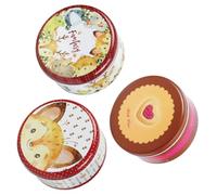 Alipis 3 Pièces Boîte Présent en Fer-blanc Jaune, Style Adorable | Rangement Réutilisable, Motifs Écureuils Soignés, pour Petites Choses, Fêtes et Usage Festif Style Aléatoire