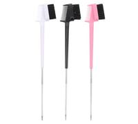 Alipis 3 pièces Brosse Sourcils Double Tête Peigne Cils Multifonctions Couleurs Mélangées Portable Pour Maquillage et Soins Yeux