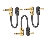 Alipis 3 pièces Câbles Patch Guitare Électrique Plat Lot de Câbles Souples Effet Guitare pour Pédalier Instrument Musical Basse Folk