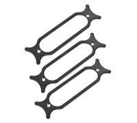 Alipis 3 Pièces Cadre de Micro de Guitare Électrique à Simple Bobinage Anneau de Micro Noir en Métal Entraxe 77mm Protection Stable pour Guitare Électrique Bricolage de Capot