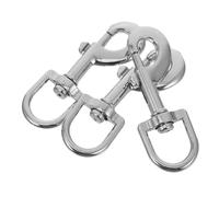 Alipis 3 Pièces Crochets pour Laisse Chien de Zinc Mousquetons Pivotants Sécurisés pour Harnais et Laisse Voiture Finition Électrolytique Argentée et