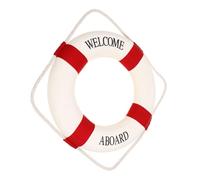 Alipis 3 Pièces Description Plage Bouées Piscine Décoratif Bateau Décoration De Croisière Turquoise Jute Une Planche Décoration De Bague De Sauvetage Gilet De Sauvetage Nautique Marin