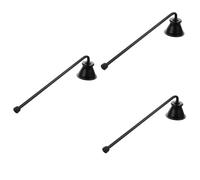 Alipis 3 Pièces Extincteur à Bougie à Bougies Cool Bougies Chauffe-Plat Vacillant Rechargeable Bougeoirs Couverture Anti-feu Brillant Pot Couverture De Camping Étain Métal Black