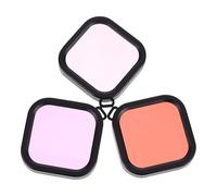 Alipis 3 Pièces Filtre de Plongée Étanche pour Caméra Sportive 8, Filtre à Lentille en Plastique, Protection de L’Objectif et Correction des Couleurs pour Photographie sous-Marine en Eau