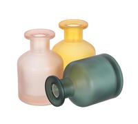 Alipis 3 Pièces Flacon Diffuseur à Roseaux Vide en Verre, Cylindrique | Réutilisable et Rechargeable, Style Moderne Décoratif, pour Maison et Bureau, Format Rond 4,5 Oz