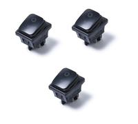 Alipis 3 pièces Interrupteur Bascule Étanche Noir avec Voyant LED pour Voiture Bateau Bouton Poussoir Off Robuste et Compact