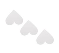 Alipis 3 pièces Lot de Moules à Gâteau DIY Polystyrène Blanc Forme de Cœur Modèles Légers et Rigides pour Décoration Peinture et Pâtisserie Créative Hauteur
