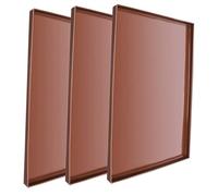 Alipis 3 pièces Lot de Tapis Silicone Déshydratation Réutilisables pour Séchoir Fruits Légumes Cuisson Four avec Bords Antiadhésifs Plaques Perforées pour Déshydrateurs
