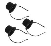 Alipis 3 Pièces Mini Bowler Hat Headband Party Headpiece For Themed Events Vintage Flapper And Victorian Style Easy Wear Fascinator For Carnival Birthday Holiday Celebrations