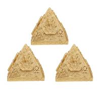 Alipis 3 Pièces Modèle de Pyramide Décorative en Résine, Pyramide Mystérieuse Or, Accessoire de Thérapie Psychologique, pour Maison et Fêtes