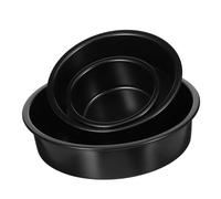 Alipis 3 Pièces Moule à gâteau rond antiadhérent en acier avec fond solide anti-fuite facile à démouler kit pâtisserie pour cheesecake, tourtes et pizzas