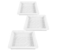 Alipis 3 Pièces Moule à Pavés Colorés, Plastique Blanc Réutilisable | Style Espagnol Méditerranéen, pour Béton et Dalles de Jardin, Usage DIY, Pose Extérieure