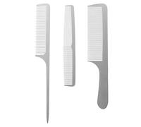 Alipis 3 pièces Peigne de Coiffure Acier Inoxydable Set Coiffant Antistatique Peignes Lisses pour Salon et Coupe Professionnelle