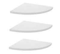 Alipis 3 Pièces Présentoir De Rangement Monter Monté Petit Étagère Organisateurs Et Stockage Coin Mural Organisateur De Mur d'angle Panneau à Base De Bois Blanche