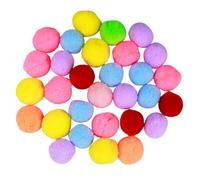 Alipis 30 Balles pour Chat en Peluche Élastique Colorées, Lot de 30 Pièces Légères pour Stimuler L'instinct du Chaton Lors du Jeu Couleur Aléatoire