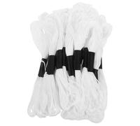 Alipis 30 Pelotes de Fil à Broder Blanc en Coton Polyester 8 M Fil Épais pour Point de Croix Couture et Loisirs Créatifs 43 B5200 Assortiment 30 Pièces Résistance Couleur Solide