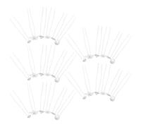 Alipis 30 Pièces Épingles à Cheveux U-forme pour Mariage avec Fleurs Strass et Perles Synthétiques Accessoires de Coiffure Élégants pour Femmes et Filles Confortables et Sécurisées