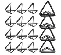Alipis 30 pièces Lot de Pinces Trombones Triangulaires Multifonctions Porte-memos Bureau et Support Photo Décoratif Clips Papier pour Notes et Cartes de Table Noir