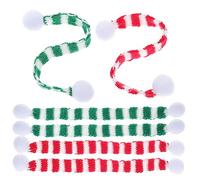Alipis 30 Pièces Mini écharpe de Noël Mignonette Decoration Sapin de Noel décor d'arbre de Noël décoration de Bouteille de vin de Noël écharpe Miniature de Noël écharpe de poupée de noël