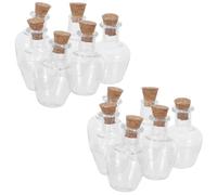 Alipis 30 Pièces Petites Bouteilles en Verre Miniatures Rondes | 2 Ml, Verre et Bois, Compactes et Réutilisables, pour Loisirs Créatifs et Faveurs de Mariage