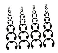Alipis 328 pièces Assortiment Clips Forme E Acier Manganèse Anneaux de Retenue Externes pour Fixation Roulements Poulies Kit Organisé avec Boîte Transparente