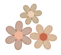Alipis 3Pcs En Bois En Bois Décor Mural Décorations Botaniques Décorations Country Marguerite Art Pépinière Décor Mural Décor Cottage Décoration Mur