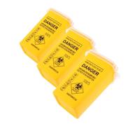 Alipis 3pièces Bac à Objets Tranchants Avec Couvercle Rabattable Conteneur à Aiguilles Pour Lames De Barbier Pour Voyages Et Stockage Sécurisé