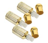 Alipis 3pièces Flacons Roll Vide pour Parfum Et Huiles Essentielles Bouteilles avec Pipette Et De Roller Or