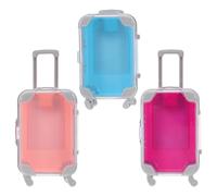 Alipis 3pièces Mini Valise Plastique Lot De Boîtes à Bonbons Pour Cadeaux Invités Organisateur De Bijoux Portable Pour Voyages Boîte De Rangement Pour Bagages Porte-bijoux